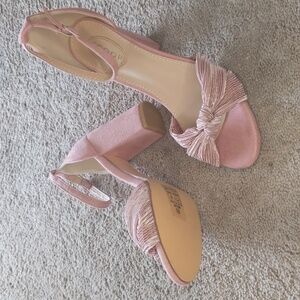 Elegant Pink Heeled Sandals
